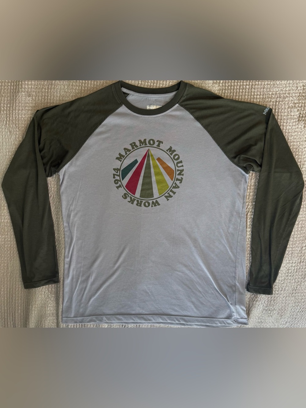 Marmot Mountain Works 1974 Graphic Long Sleeve Performance Shirt Mens Large
